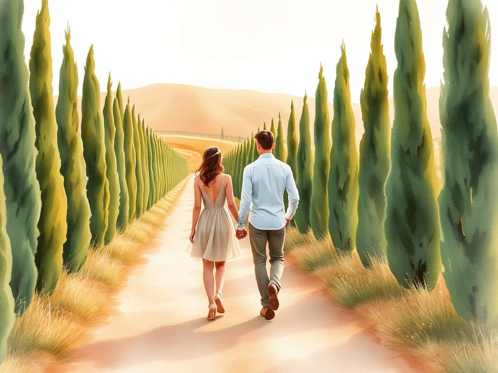 Una passeggiata fra i cipressi